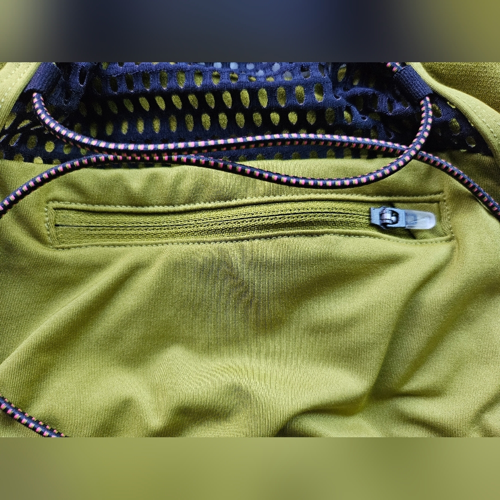 Nike Women's Wild High Neck Bikini Swim Top, Olive Green Yellow, Size L, NWT - Picture 7 of 11